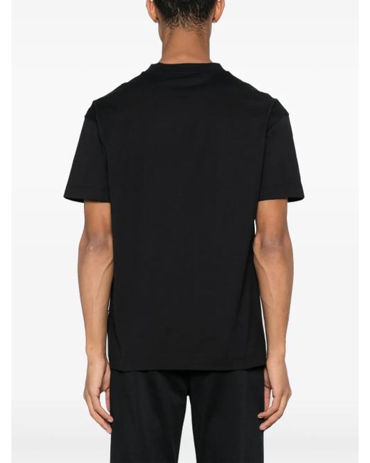 Palm Angels Black Crew Neck Logo T-Shirt for men