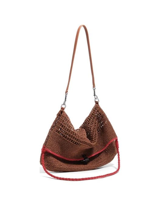 Bimba Y Lola Brown Medium Shoulder Bag Made Of Oak Paper