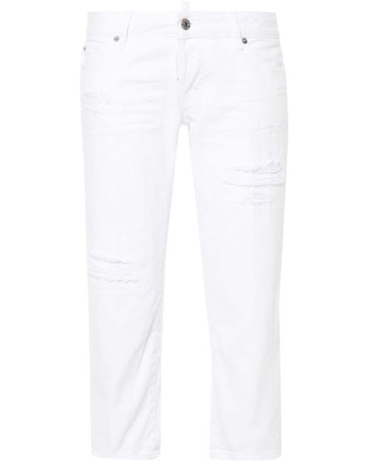 DSquared² Capri Cropped Jeans White