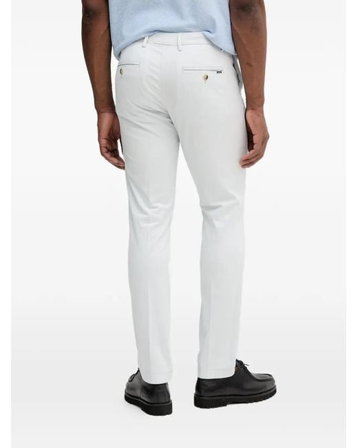 Hackett White Button-Fastening Trousers for men
