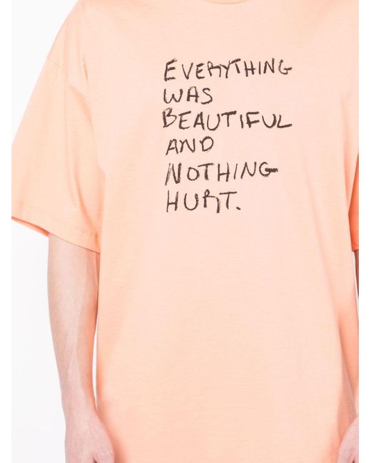 OAMC Everything Was Beautiful T-Shirt in Pink für Herren
