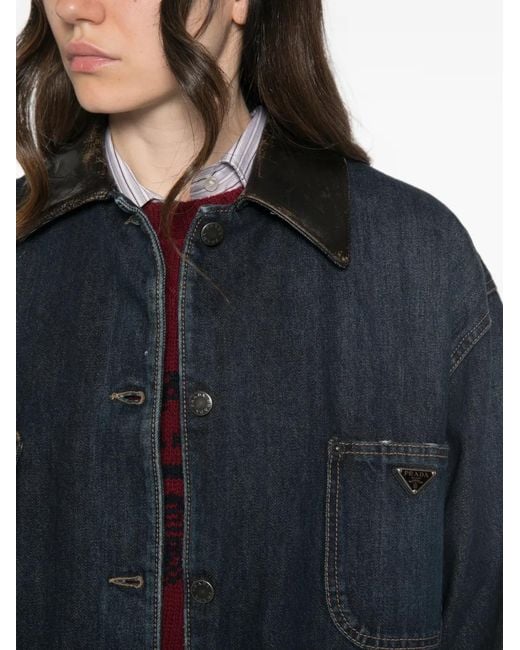 Prada Blue Denim Trucker Jacket