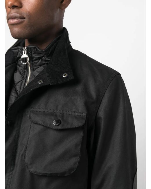 Barbour Black Ogston Wax Jacket for men