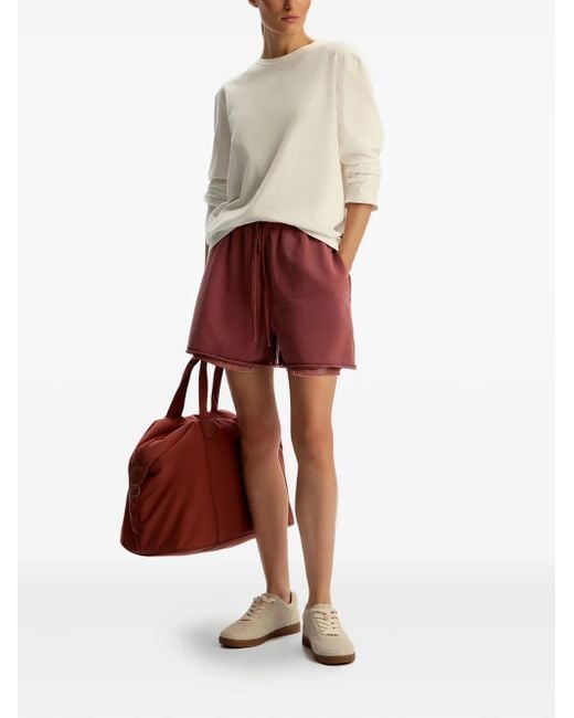 12 STOREEZ Red Drawstring Terry Shorts