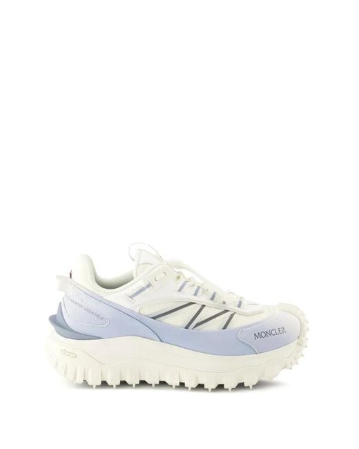 Moncler White Baskets Tailgrip En Cuir