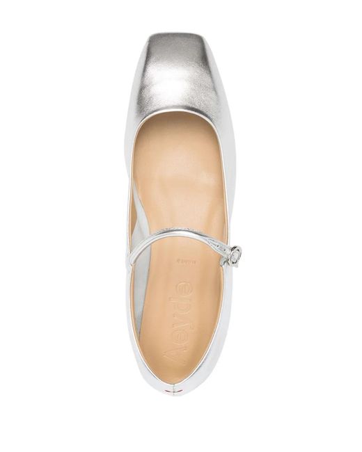 Aeyde White Uma Ballerinas