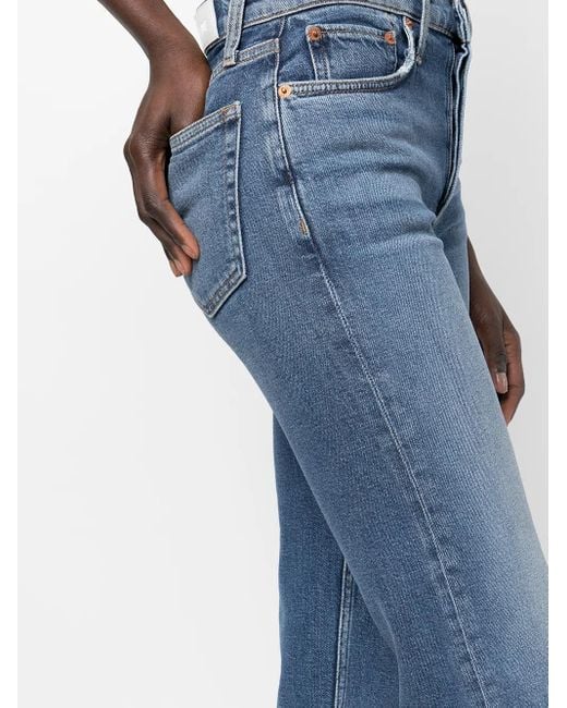 Vaqueros rectos Stobe Pipe de talle alto Re/done de color Blue