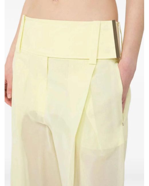 Sportmax White Wide-Leg Trousers