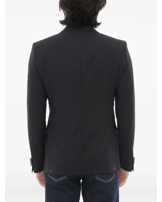 Corneliani Black Single-Breasted Blazer for men