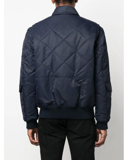 Chaqueta con acolchado de rombos Helmut Lang de hombre de color Blue