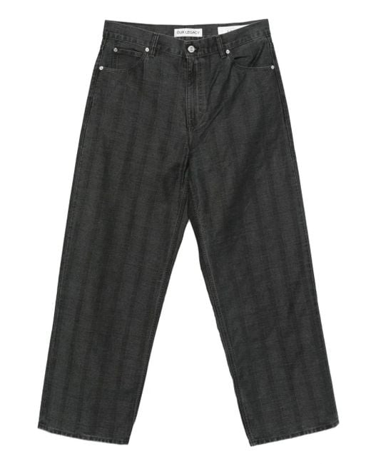 メンズ Our Legacy Coated Herringbone Jeans Gray