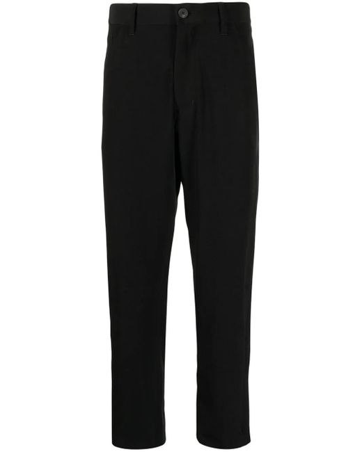 Yohji Yamamoto Black Cropped-Leg Trousers for men