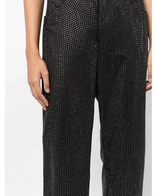 GIUSEPPE DI MORABITO Black Crystal-Embellishment Trousers
