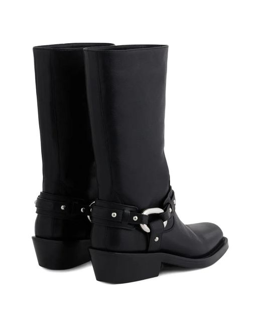 Rabanne Black Xl Link Biker Boots