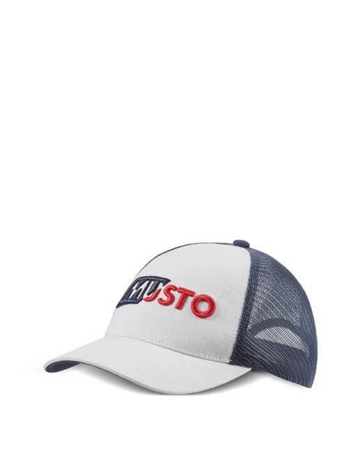 Musto White Logo-Embroidered Mesh-Panel Cap