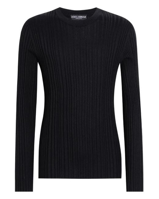 メンズ Dolce & Gabbana リブニット セーター Black