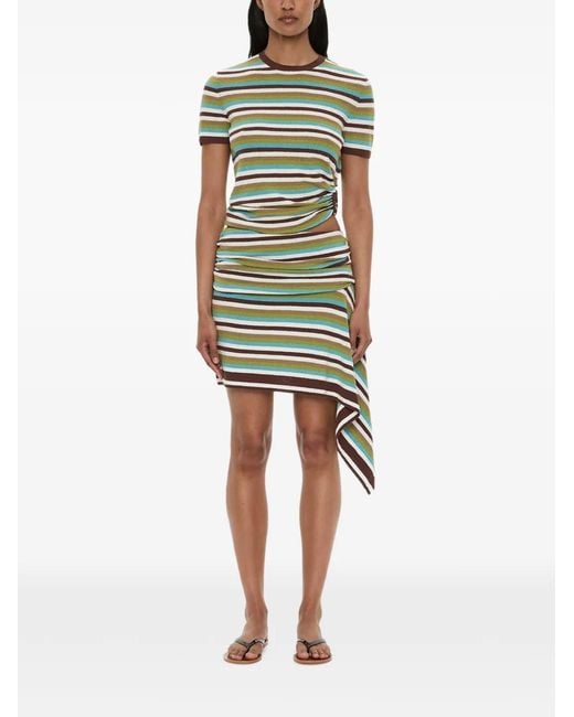 Christopher Esber Green Orbit Stripe-Knit T-Shirt