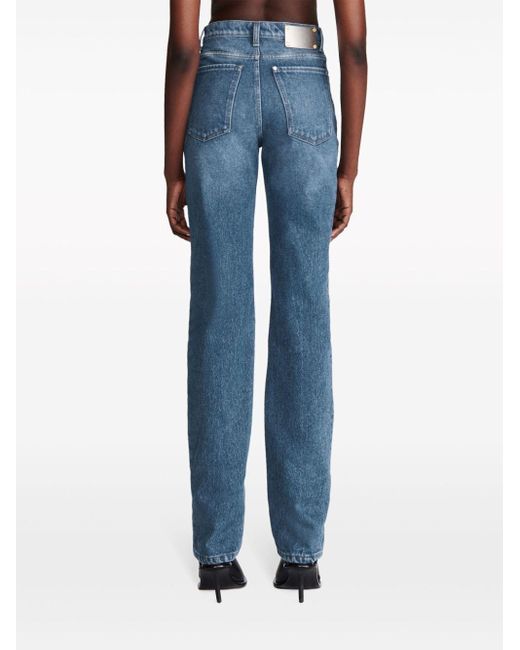 Dion Lee Blue Straight-Leg-Jeans mit hohem Bund