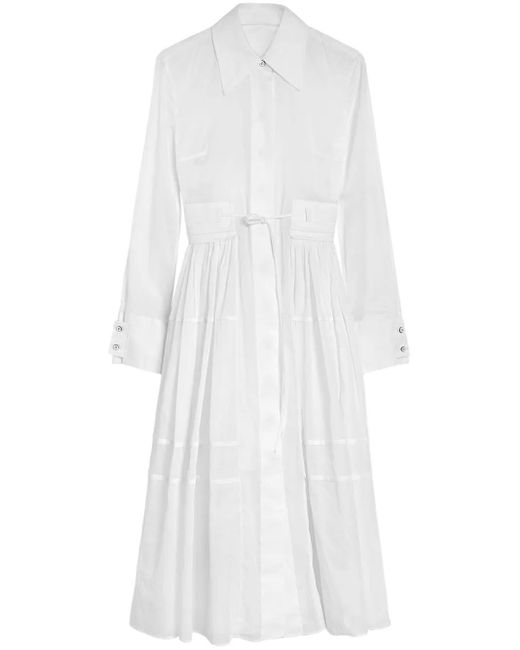 Jil Sander カットアウト シャツドレス White