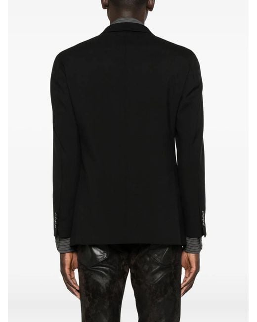 Gabriele Pasini Black Double-Breasted Structured Jacket for men