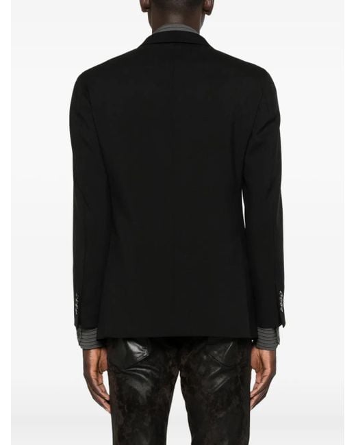 Gabriele Pasini Black Double-Breasted Structured Jacket for men