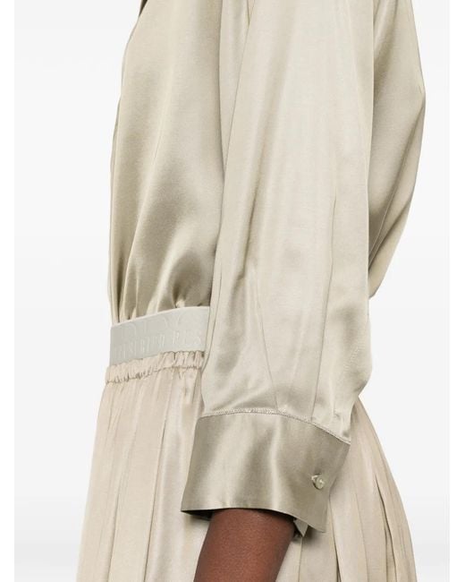 Peserico Natural Buttoned-Cuff Top