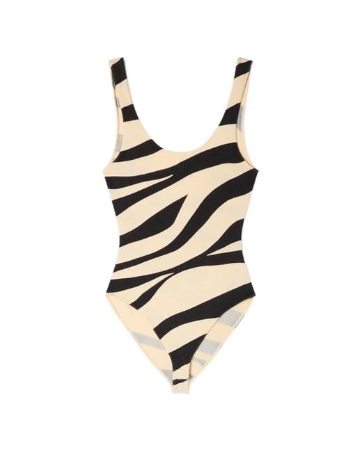 Sandro White Zebra-Print Bodysuit