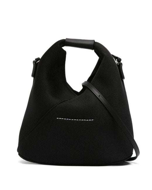 MM6 by Maison Margiela Black Faux Leather Japanese Crossbody Bag