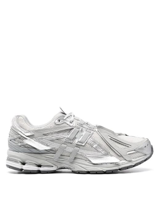 New Balance White Panelled Mesh Low-Top Sneakers for men