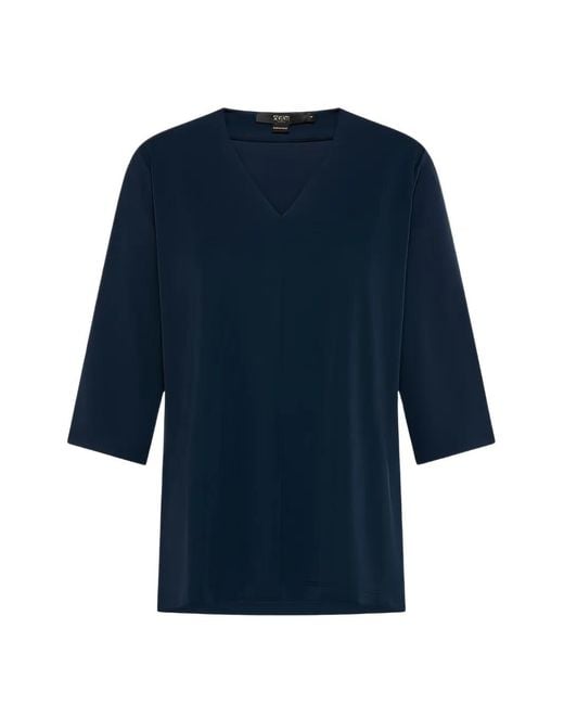 Seventy Blue V-Neck Three-Quarter Sleeve Sweater