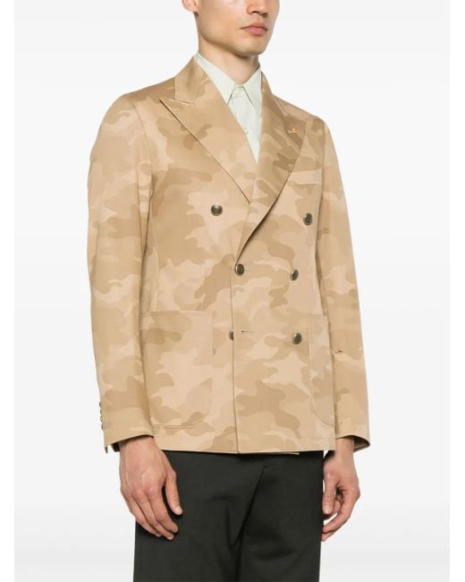 Tagliatore Natural Camouflage-Pattern Blazer for men