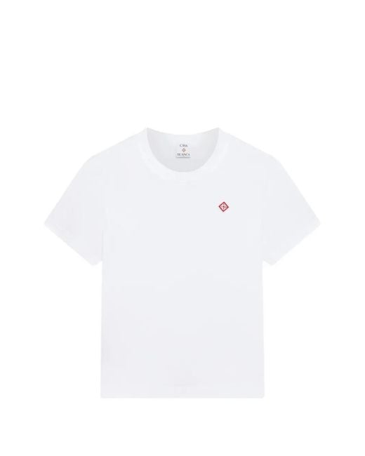 Casablanca White Logo-Detail T-Shirt
