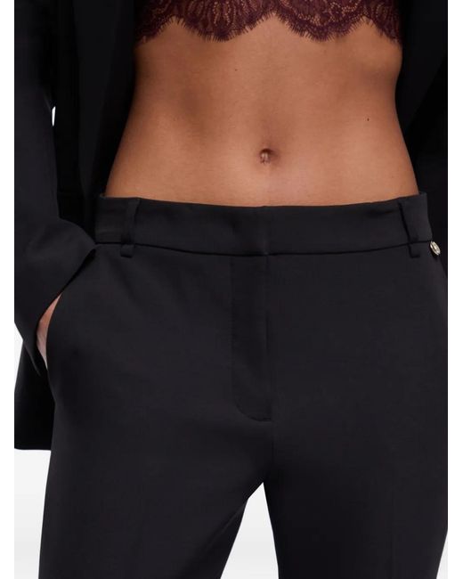 Liu Jo Black Slim-Fit Cigarette Trousers