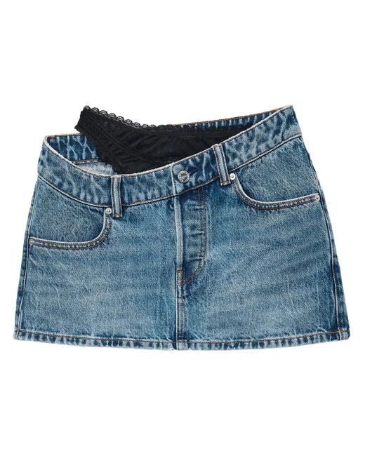 Alexander Wang ブルー Pre-Styled デニム ミニスカート Blue