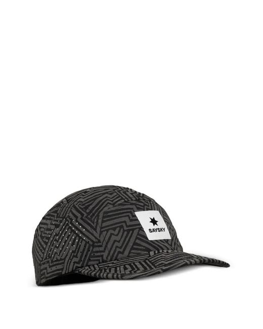 Saysky Black Graphic Print Logo Patch Cap