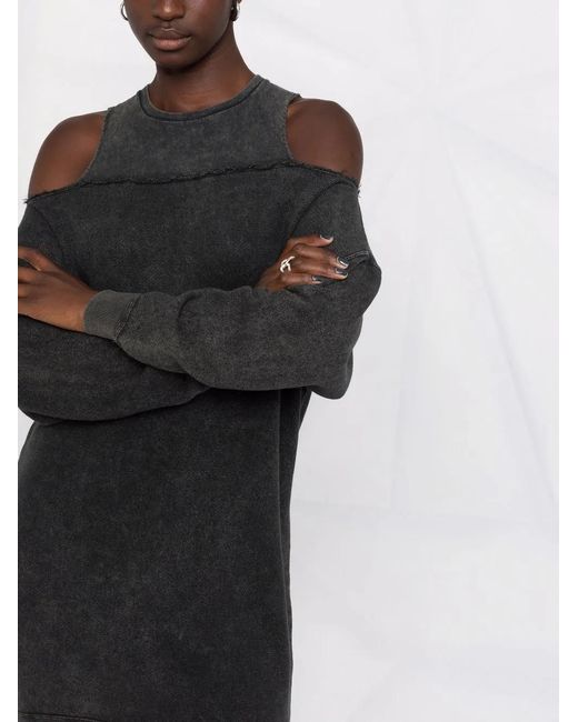 R13 Black Cold-Shoulder Dress