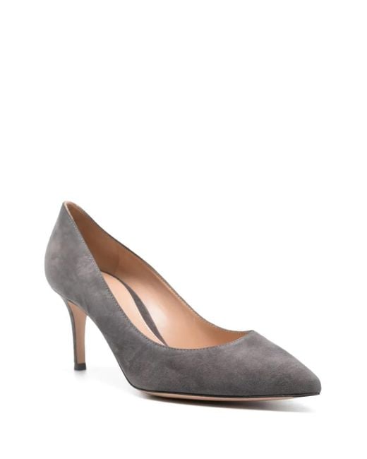 Gianvito Rossi Gray 70Mm Gianvito Suede Pumps