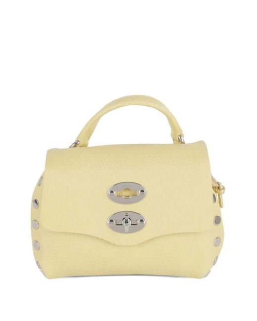 Zanellato Metallic Mini Postina Stud Top-Handle Cross-Body Bag