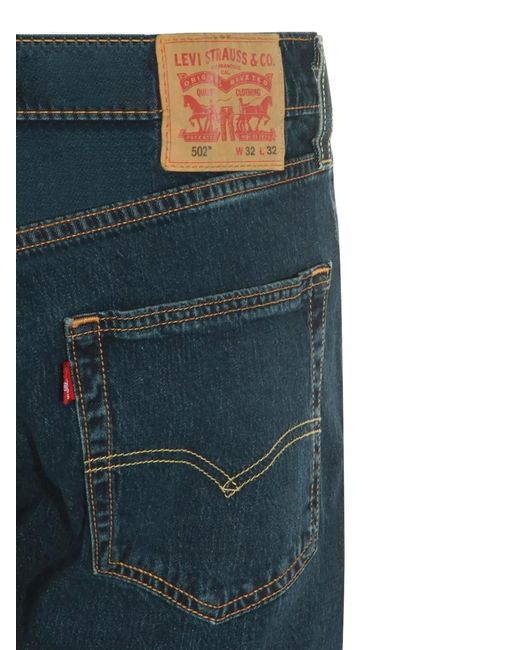 Levi's Blue 502 Taper Jeans for men