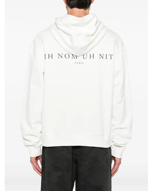 Ih Nom Uh Nit White Mask Graphic-Print Hoodie for men