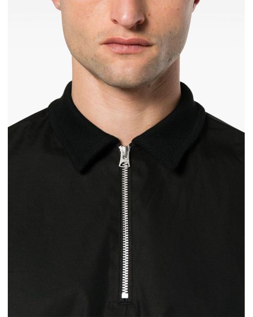 Sacai Black Zipped Polo Shirt for men