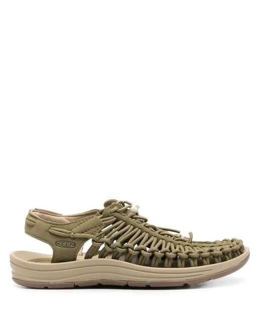Keen Green Uneek Debossed Logo Sandals
