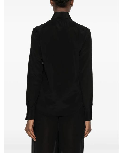 Mazzarelli Black Chemise Boutonnée À Manches Longues Gea