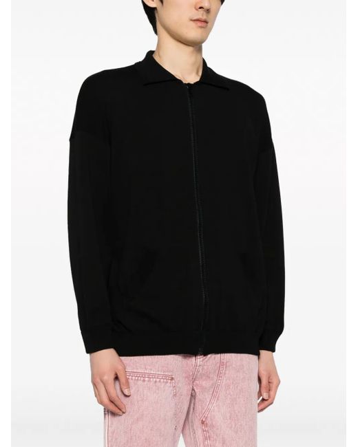 Moschino Black Archive Teddy Fine-Knit Cardigan for men
