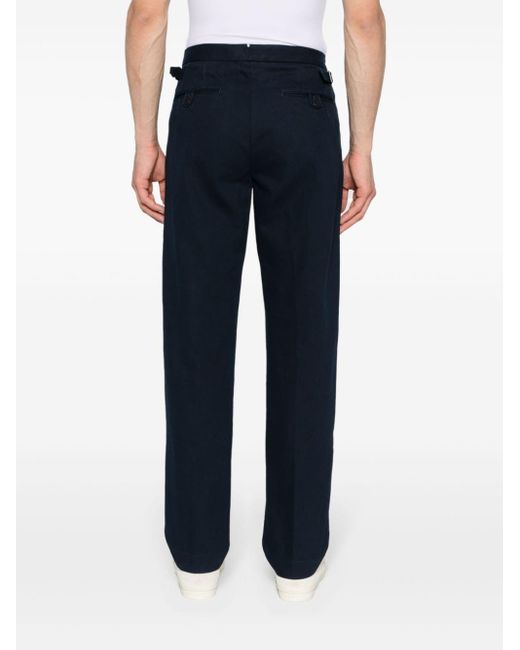 Incotex Blue Tapered-leg Twill Trousers for men