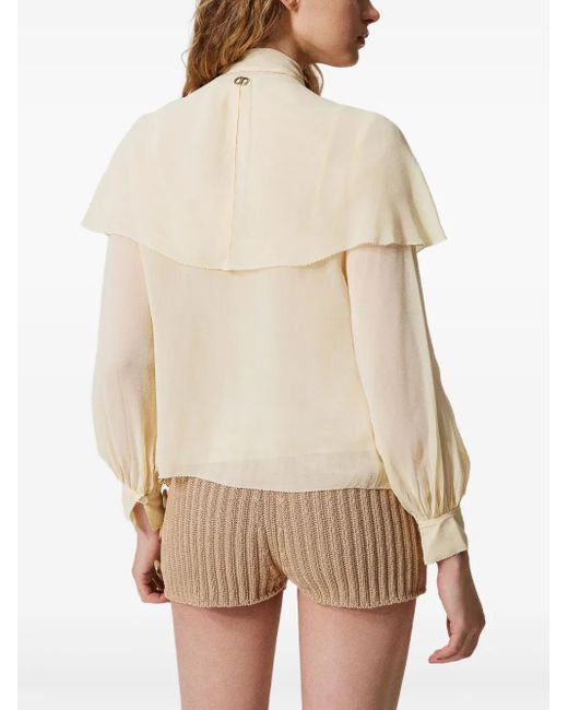 Twinset Natural Flounce-Design Blouse