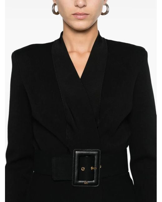 Elisabetta Franchi Black Sakko mit Gürtel