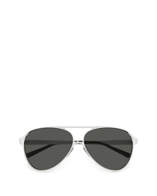Saint Laurent Gray Sl734 Pilot-Frame Sunglasses