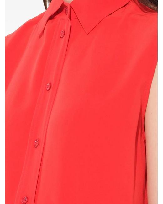 Givenchy Red Sleeveless Shirt