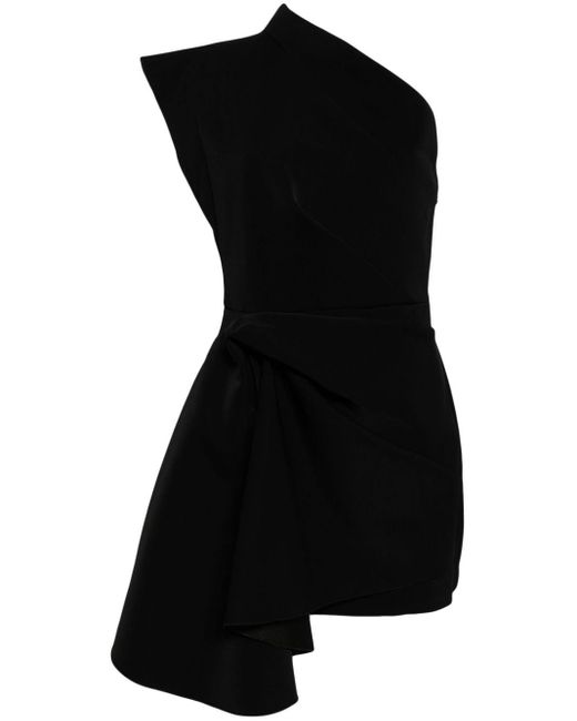Acler Black Gowrie One-shoulder Minidress